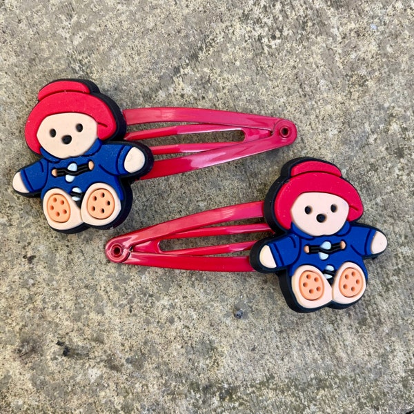 Paddington Bear Snap Hair Clips