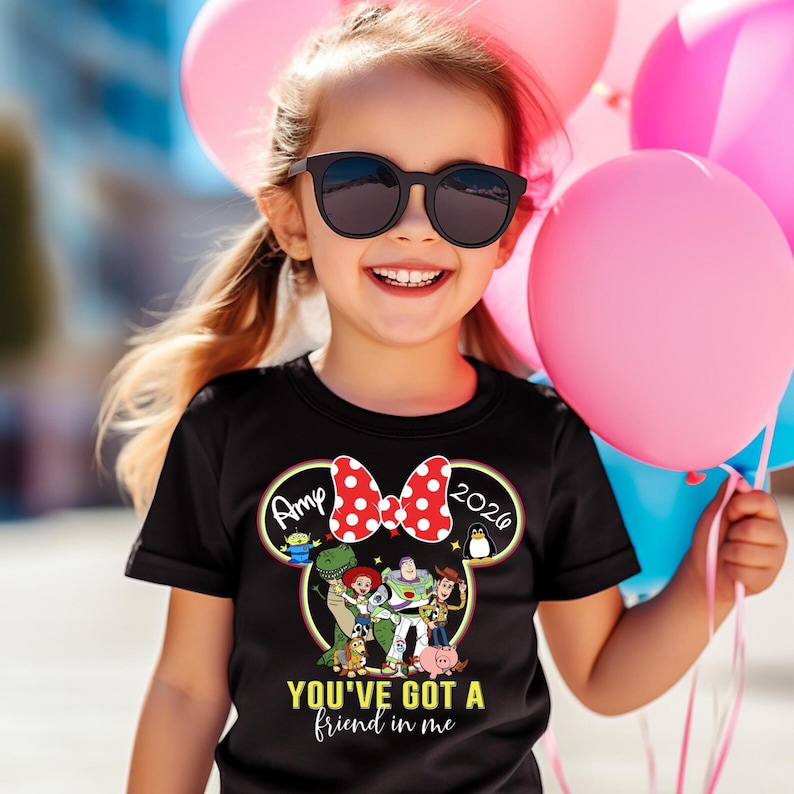 Camiseta familiar a juego de Toy Story de Disney Hollywood Studios 2026, camiseta de Buzz Lightyear y Woody, camiseta "Tienes un amigo en mí", camisetas Disney imagen 5