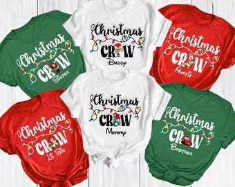 Custom Disney Christmas Crew Shirts, All Disney Characters Christmas Family Shirts, Disneyland Family Trip Shirt, Disney Christmas 2025 Tee