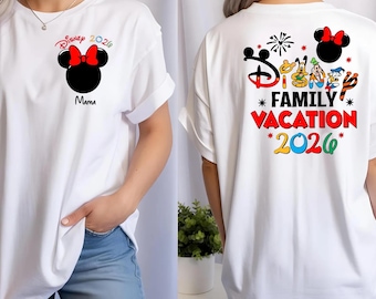 Disney 2026 Family Vacation Shirts, Mickey Disneyland 2026 Shirts, Disney World Family Trip Shirt, Custom Mickey Trip Shirt