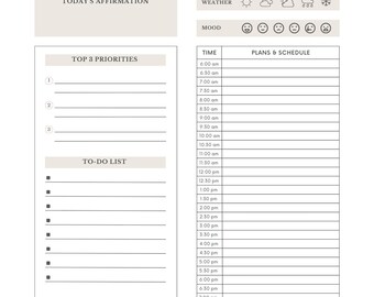 Täglicher Planer, Affirmationen, To-Do-Liste & Erinnerungen!