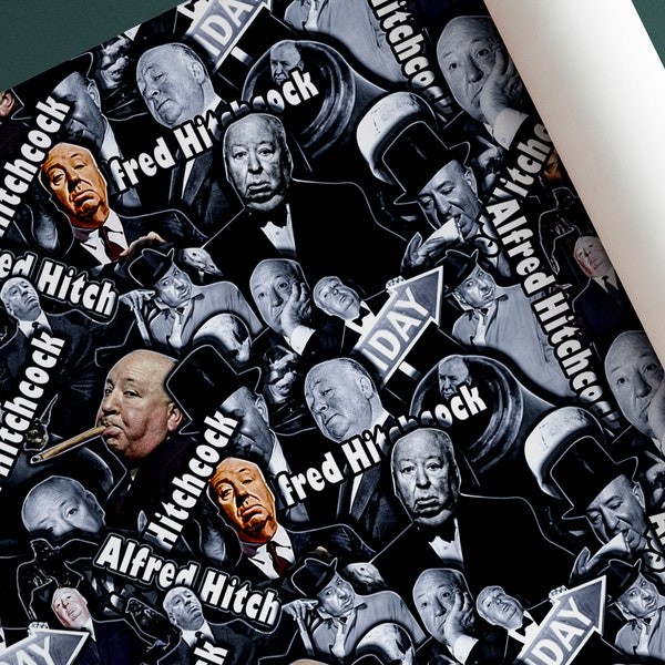 Alfred Hitchcock Wrapping Paper - Custom Wrapping Paper - Alfred Hitchcock Gift Wrap