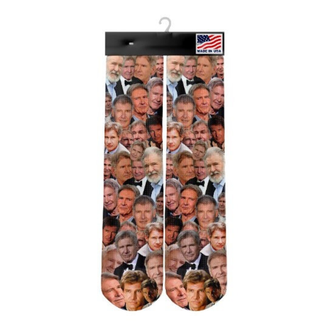 Harrison Ford Socks Custom Celebrity Gift Harrison Ford Fan Etsy