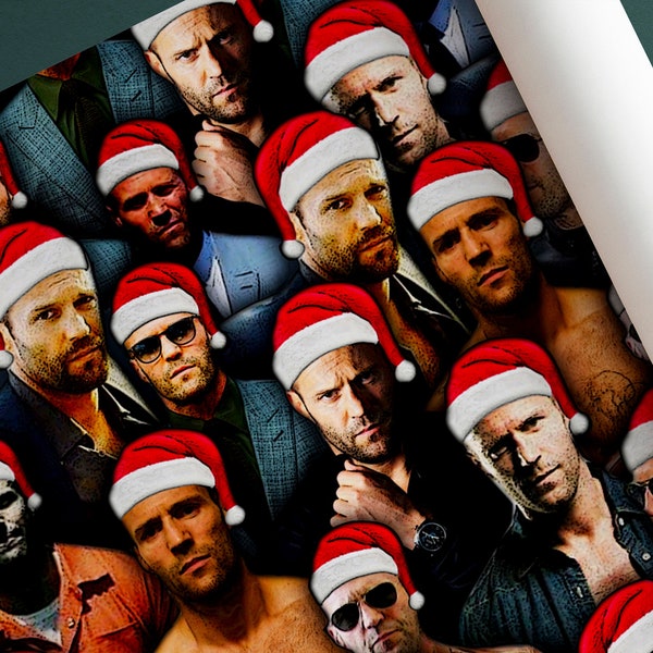 Jason Statham Wrapping Paper - Christmas Wrapping Paper - Jason Statham Christmas Gift Wrap