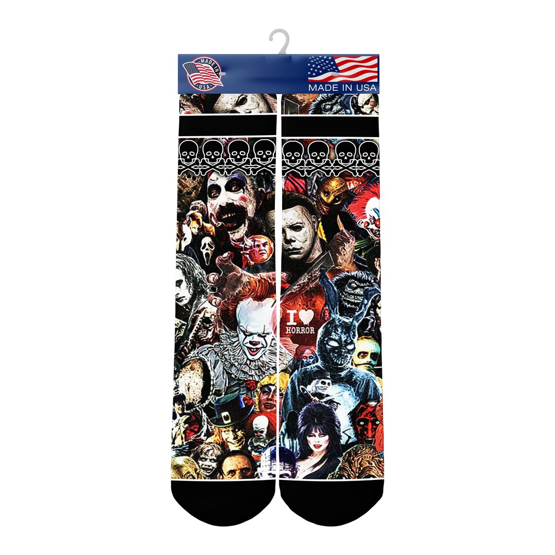 Halloween Movie Socks Scary Movie Socks Etsy