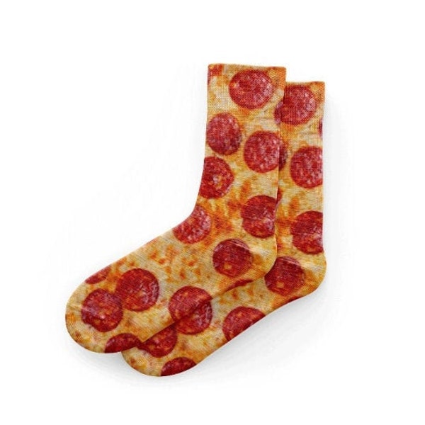 Pizza Socks, Pepperoni Pizza Socks, Funny Socks, Cool Socks, Fun Socks, Crazy Socks, Funky Socks, Colorful Socks, Groomsmen Socks