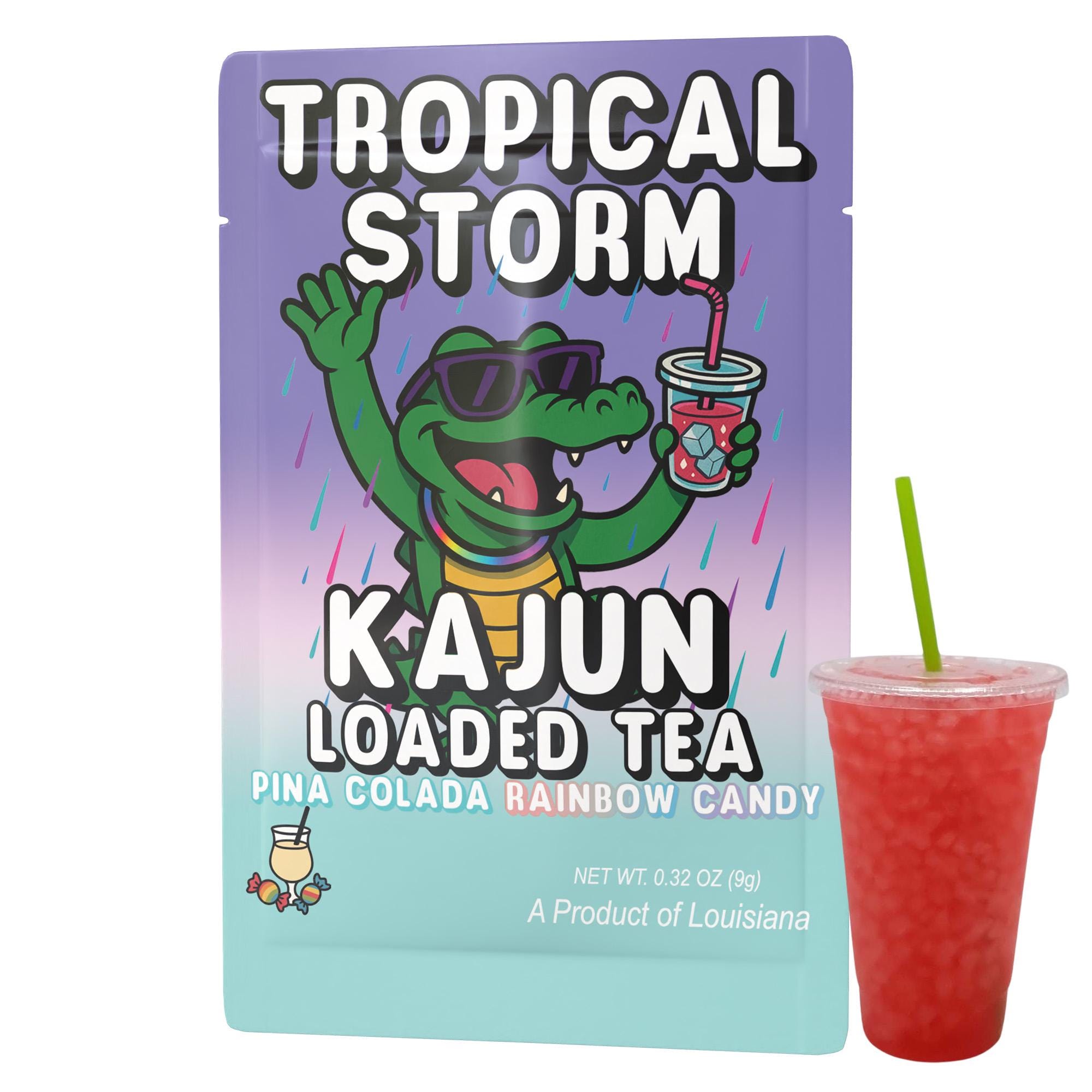 Tropical Storm Herbal Energy Tea – Pina Colada Rainbow Candy, 5