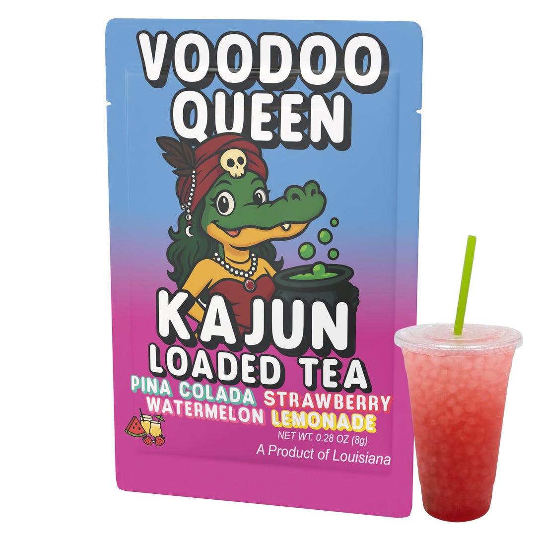 Voodoo Queen Herbal Energy Tea - Piña Colada Strawberry Watermelon ...