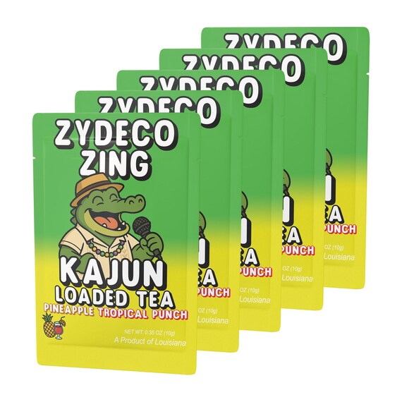 Zydeco Zing Herbal Tea - Pineapple Tropical Punch, 5 Pack - Etsy