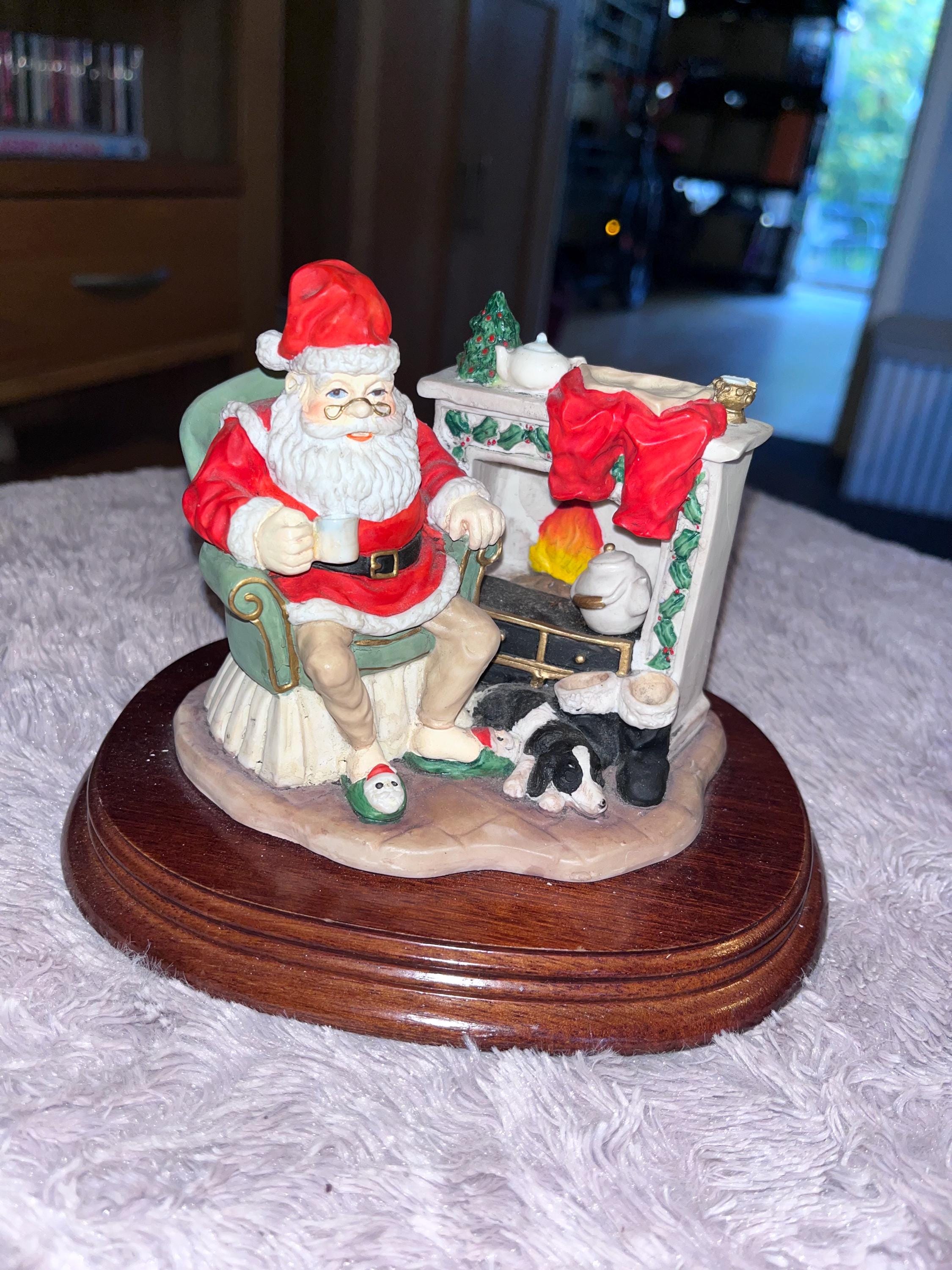 新品未使用　レオナルド　オブジェサンタクロース3体H12cm LEONARDO Vintage Santa Claus Figurine, Leonardo Collection, 1992 Christmas