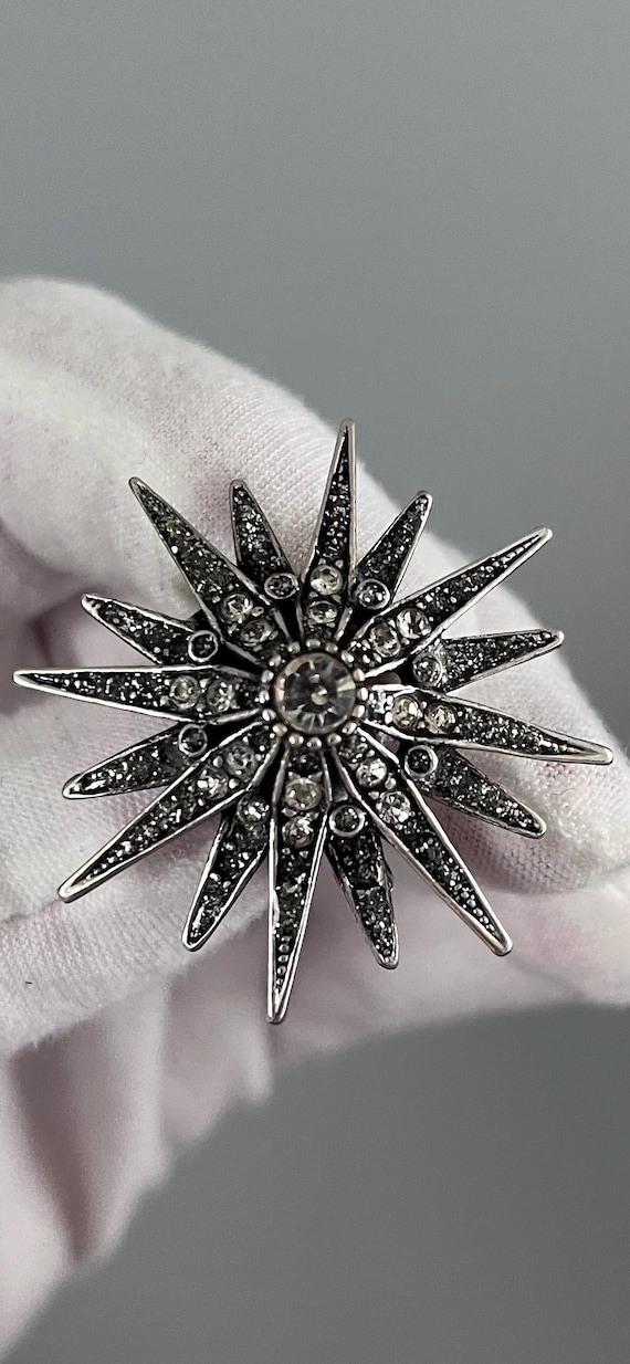 Vintage Atwood & Sawyer Crystal Starburst Brooch - Etsy