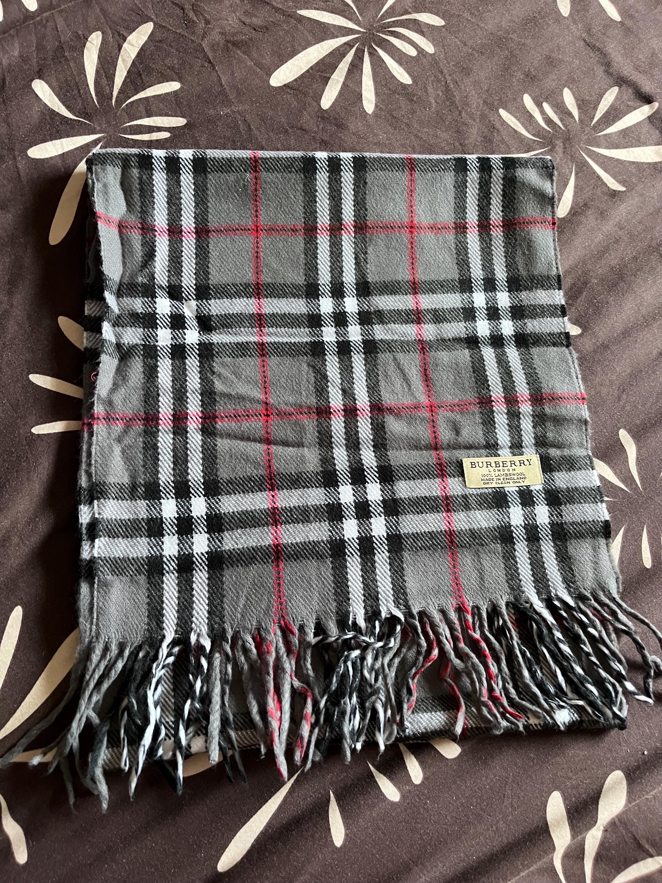 Burberry Made in England Lambswool 2セット Burberry Vintage Scarf Classic Nova Check Lambswool Red + Black