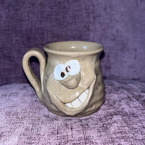 pretty ugly pottery ugly mug cup clay brown beige funny humour