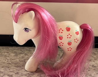 Vintage Hasbro 1980s 80s G1 MLP My Little Family Pony mommy Apple delight Toy