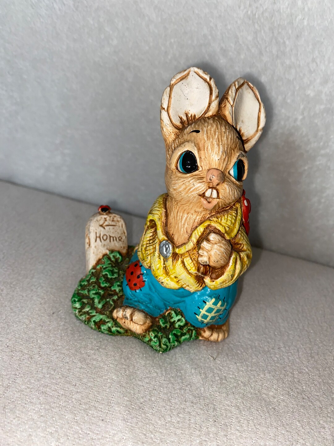Woodlander Rabbit Figurine Hobo Going Home Collectible Bunny Made in ...