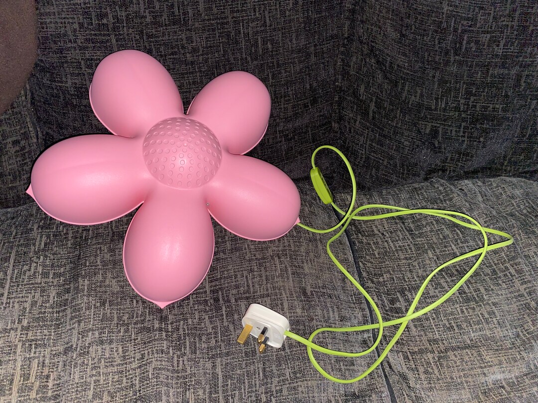 2000 Pink Ikea Blomma Vintage Wall Lamp Flower Wall Lamp Pink Etsy