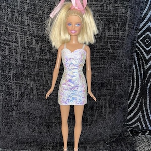 1990s 2000s Barbie Doll Mattel Irridescent Dress & Shoes