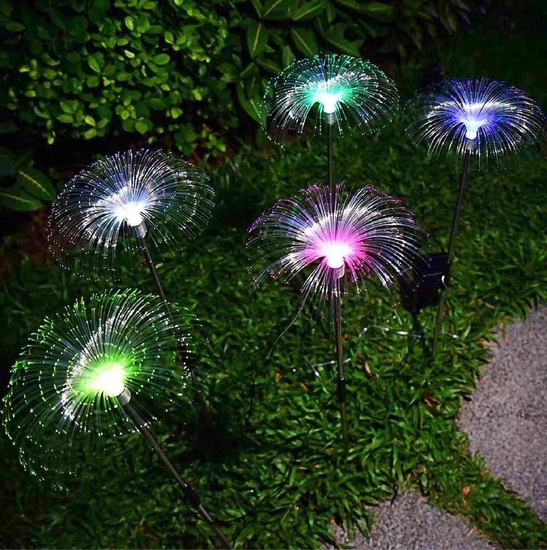 Jellyfish Shape LED Lights 7 Colors Solar Lights Outdoor Etsy