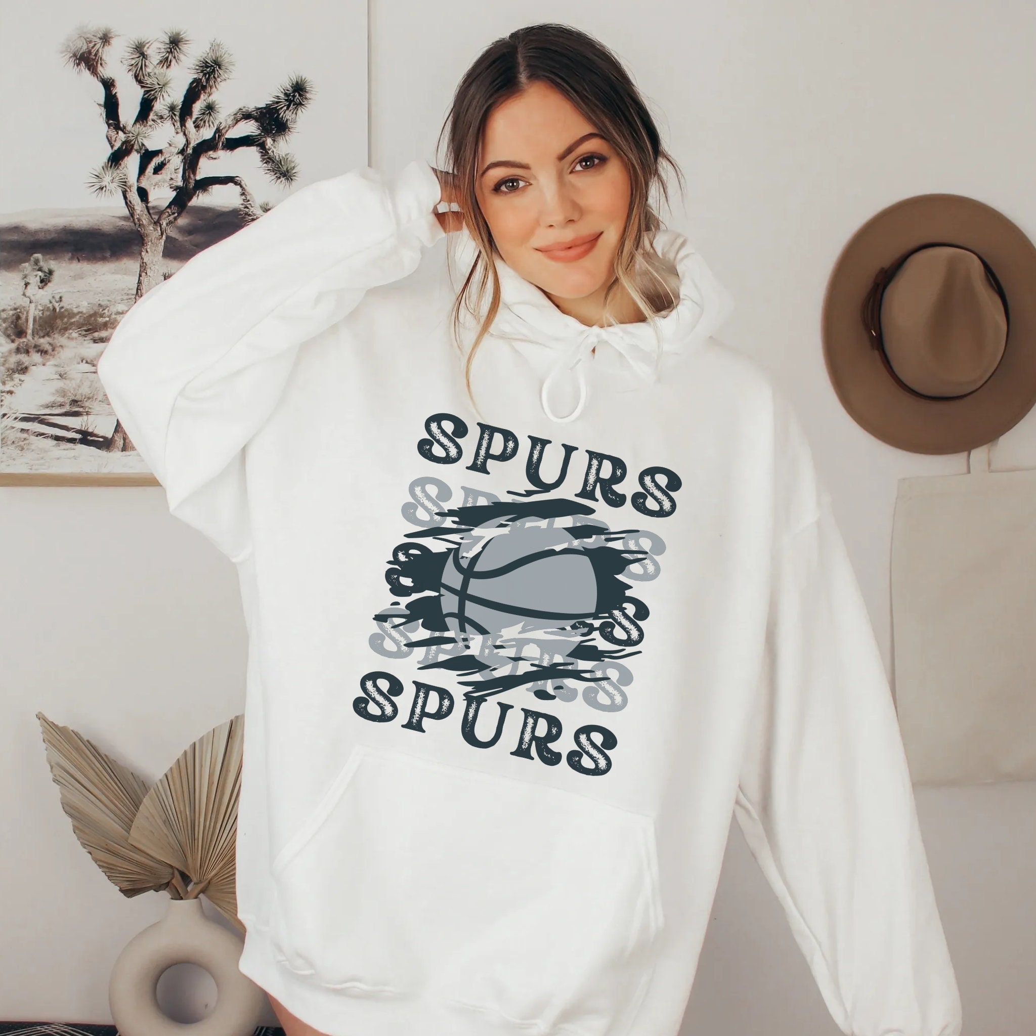 Vintage San Antonio Spurs Basketball Fan Sweatshirt Unisex Tee - Jolly  Family Gifts