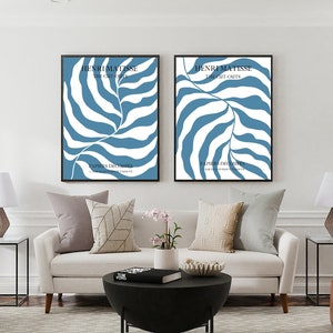 Teal Green Matisse Print Set of 02 | Henri Matisse Print | Preppy Wall Art Exhibition Poster | Danish Pastel | Gallery Wall Decor | Gift