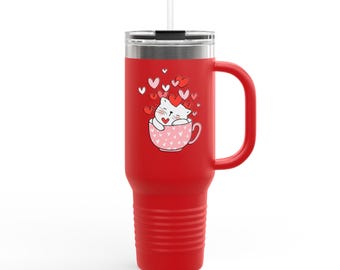 Valentine's Day Insulated Travel Mug, 40oz  |  Gift Idea |