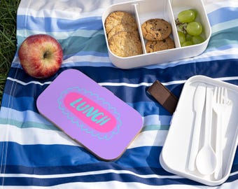 Fun Bento Lunch Box: Colorful Kids Meal Prep, BPA-Free