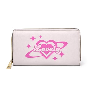 Cartera con cremallera, tarjetero compacto, monedero minimalista, monedero fino, cartera de piel vegana, regalo para mujer