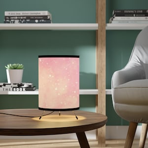 Elegant Tripod Lamp with High-Res Printed Shade | Modern Home Decor | Soft Lighting | Art-Inspired Lamp