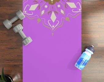Tappetino da yoga in gomma Mandala: antiscivolo per fitness e meditazione