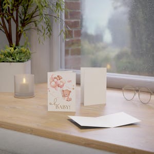 Tarjetas de felicitación para bebés, tarjetas para baby showers, regalos para recién nacidos y celebraciones (juegos de 1 a 50 unidades)