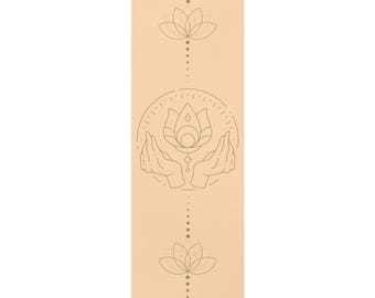 Tappetino yoga in schiuma floreale / Serene Fitness / Esercizio / Meditazione / Prodotti essenziali ecologici