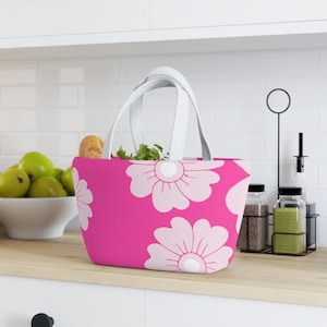 Chic Floral Lunch Bag | Stylish Insulated Tote for Picnics | Work, School | Perfect Gift for Moms | Students, and Friends