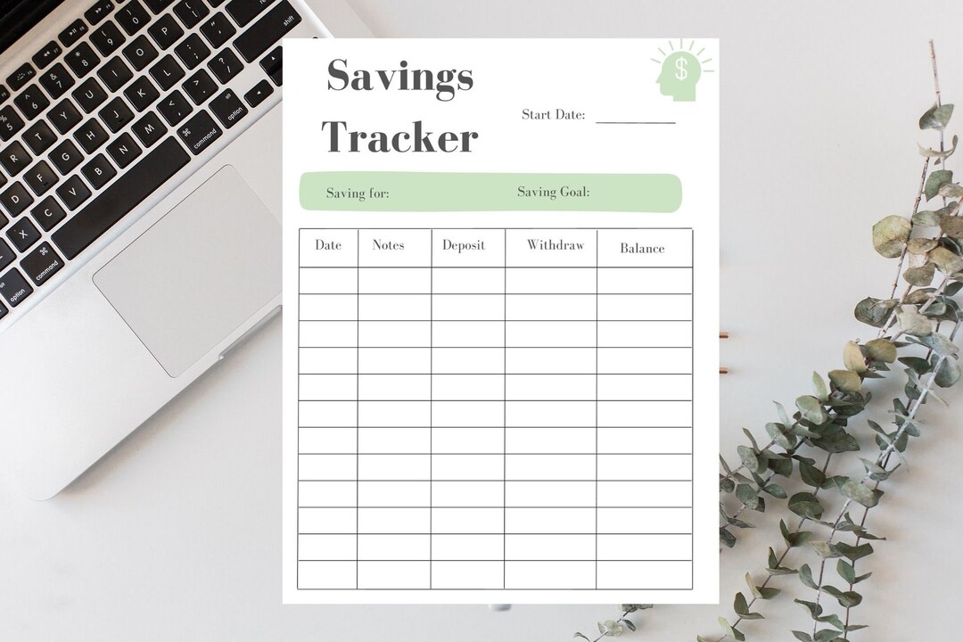 Savings Tracker Printable | Templates | Financial Stability | Budgeting ...