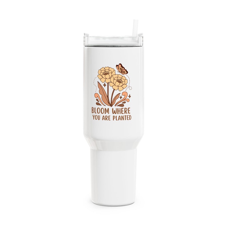40OZ TUMBLER - BUDS & BLOOMS MOCHA main image 1