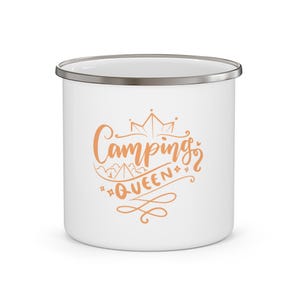 Camping Queen Enamel Mug | Outdoor Adventure Gift  Coffee Mug for Campers  Camping Mom Gift   Travel Mug