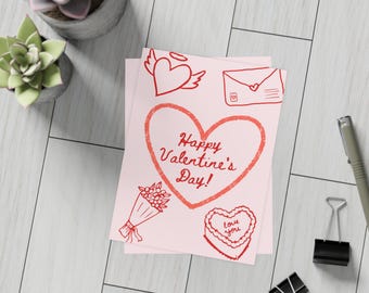 Valentine's Day Postcards Postcard Bundles | Envelopes Included