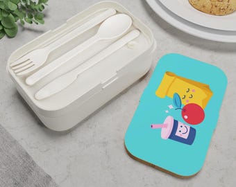 Cute Bento Lunch Box for Kids | Fun Snack Container |  Cute Food Storage | Lunch Box for School | Eco-Friendly Lunch Gear