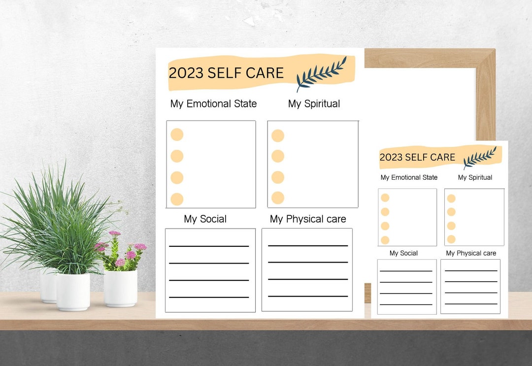 2023 Self Care Intention Planner Etsy