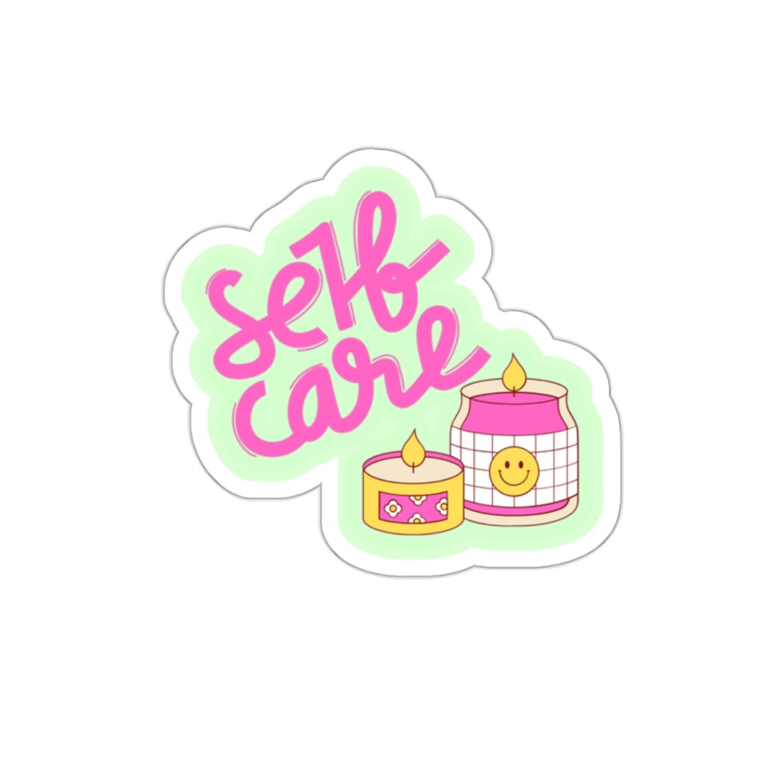 Kiss-cut Stickers | Self Care Sticker Design - Etsy