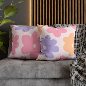 Funda de almohada con estampado floral para una decoración acogedora del hogar / Funda de cojín suave