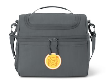 Bolsa térmica con insignia de campista retro / Bolsa térmica para almuerzo