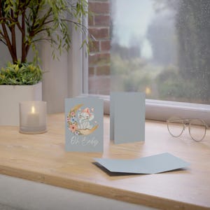 Tarjetas de felicitación para baby shower con un diseño de elefante encantador, para anunciar un recién nacido, de 1 a 50 unidades, para felicitar el cumpleaños de tu bebé.