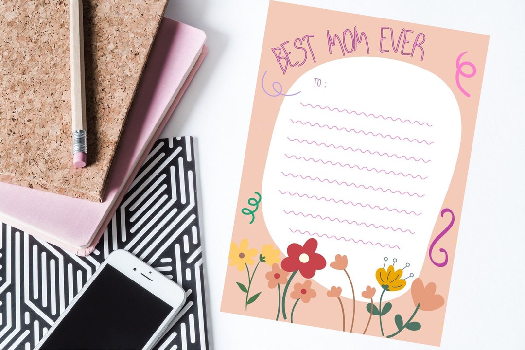 Mother's Day Letter Template Digital MOM Etsy