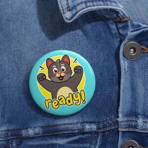 Custom Encouragement Pin Buttons | Cute Animal Pins | Ready Motivational Badges | Fun Gifts for Friends | Cute Decor for Jackers