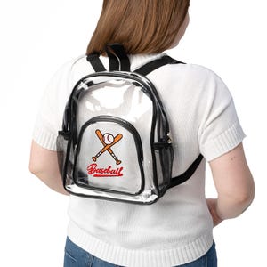 Clear Stadium Backpack | Transparent Sports Bag | Game Day Essentials | Concert Bag | Festival Ready | School Backpack
