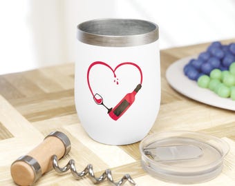 Vaso de vino de acero inoxidable: aislado y personalizable