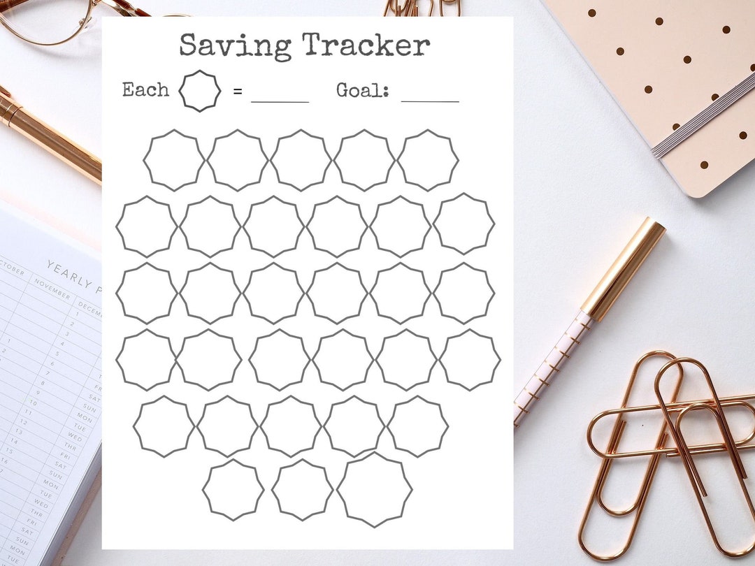 Savings Tracker | Printable Tracker | Budget Planner |savings Challenge | Letter Size |A4 - Etsy