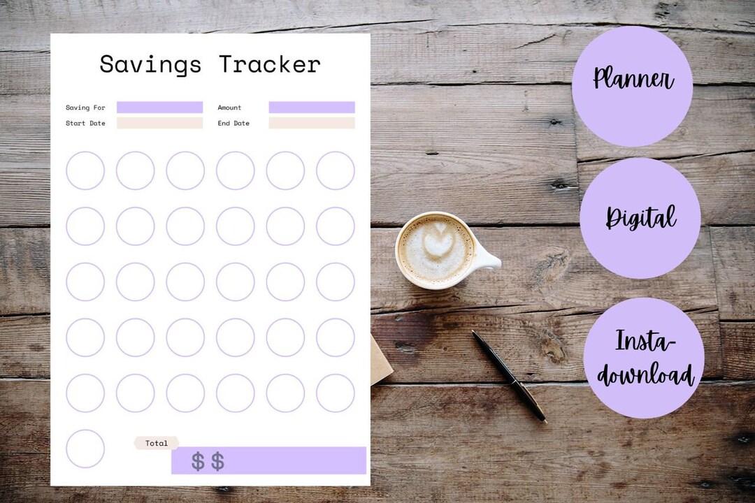 Money Saving Tracker | Printable | Challenge Money Savings | Digital ...