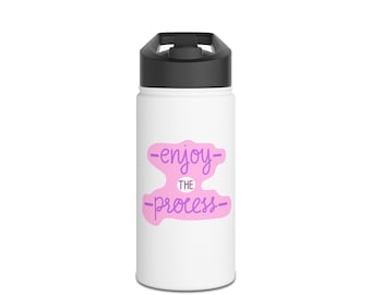 Motivational Stainless Steel Water Bottle: Enjoy the Process - Gym & Travel