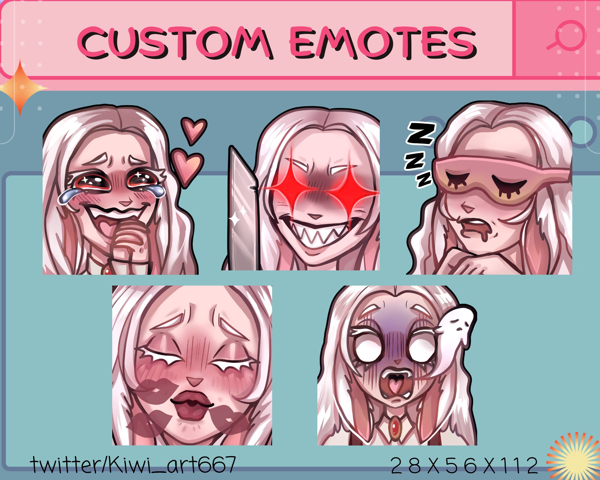 CUSTOM Emotes Emojis Stickers Pack for Twitch Discord Etsy